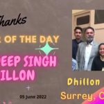 Donor of the Day :Dhillon Family